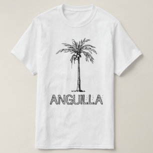 Camiseta Anguila coqueiro design preto e branco