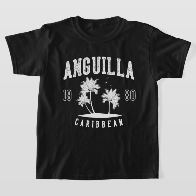 Camiseta Anguilla Caribbean Palm Tree 1980 Kids (Postura )