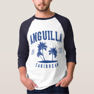 Camiseta Anguilla Palmeira Caribenha 1980