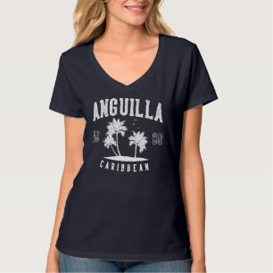 Camiseta Anguilla Palmeira Caribenha 1980