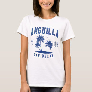 Camiseta Anguilla Palmeira Caribenha 1980