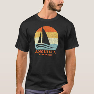 Camiseta Anguilla West Indies Vintage Retro Sailboat Sailbo