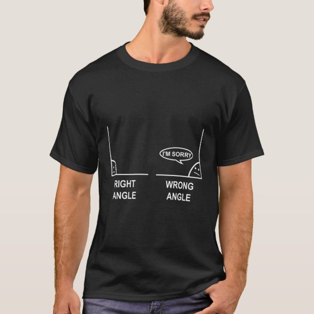 Camiseta Ângulo Direito Incorreto Geometria Matemática Piad (Frente)