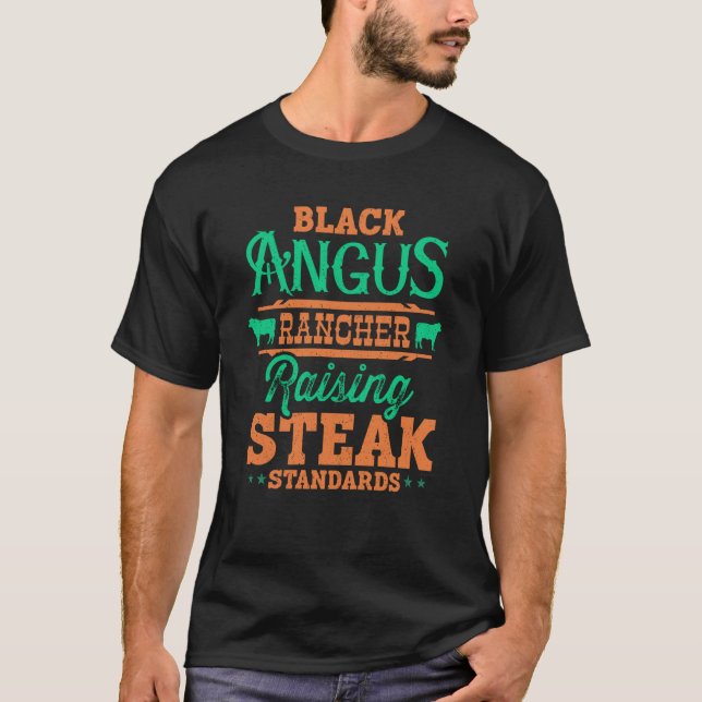 Camiseta Ângulo Negro Levantando os Padrões do Bife 1 (Frente)