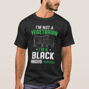 Camiseta Angus Negro Não sou Vegetariano Sou um Angus Negro