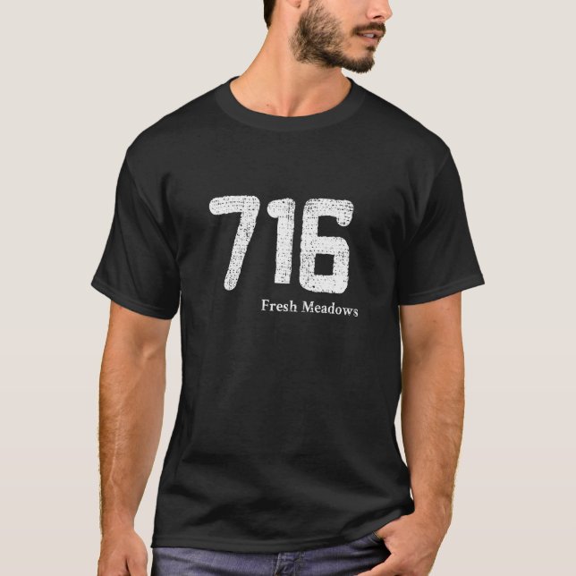 Camiseta Angustiado Código de Área 716 Fresh Meadows, Nova  (Frente)