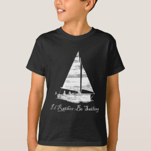 Camiseta Angustiado Eu Preferiria Estar Navegando Veleiro E