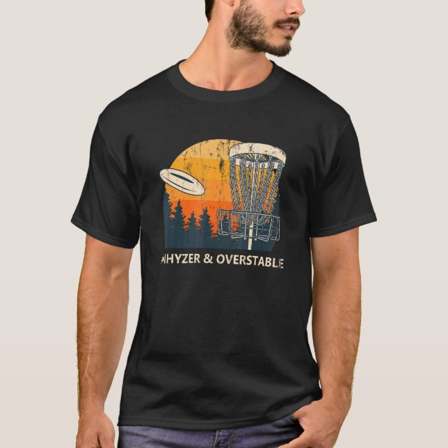 Camiseta Anhyzer & Overstable Disk Golf Golfer Humor (Frente)