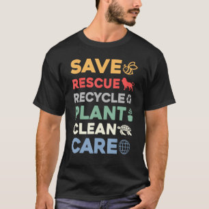 Camiseta Anim de Tartaruga do Serviço de Salvamento da Terr