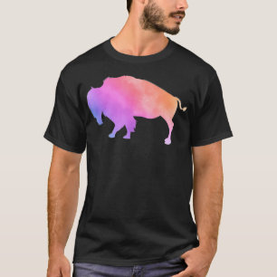 Camiseta Anima Colorida American Bison Countryside Wildlife