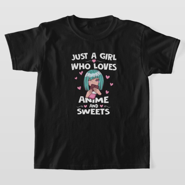 Camiseta Anima Gosta De Doces Japão Kawaii Manga Animati (Postura )