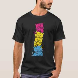 Camiseta Anima LGBT de Pansexual de Gato de Páscoa Bandeira