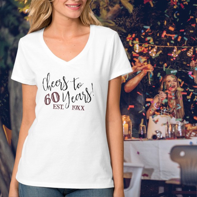 Camiseta Anima-se aos 60 anos do 60º aniversário das mulher (Criador carregado)