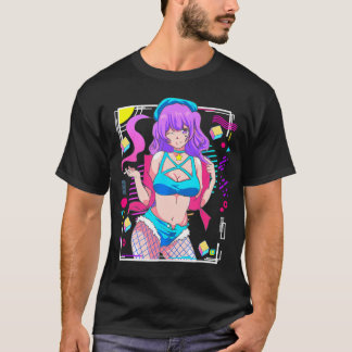Camiseta Anima Sexy Menina Anime Mulher Em Anime Lingerie S