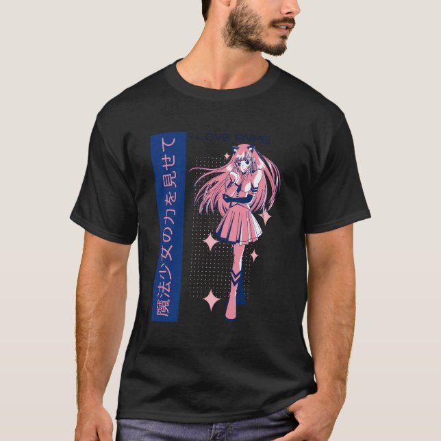 Camiseta Animação da Menina de Manga (Frente)