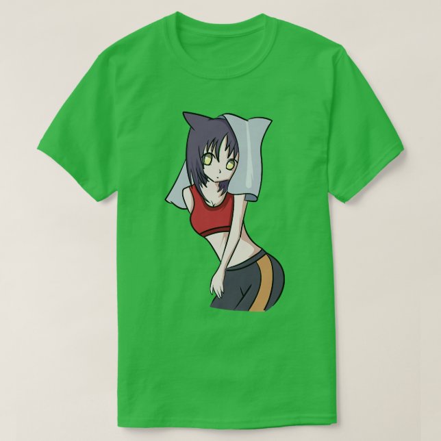 Camiseta Animação de Arte do Japão Otaku Rapariga estética (Frente do Design)