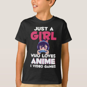 Camiseta Animação de game, garota japonesa manga otaku cr