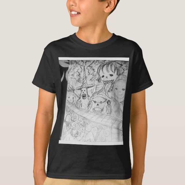 Camiseta animação de manga de monstro do yaie (Frente)