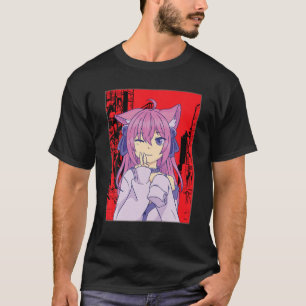 Camiseta Animação Engraçada Olhos Japoneses Meninas Cara