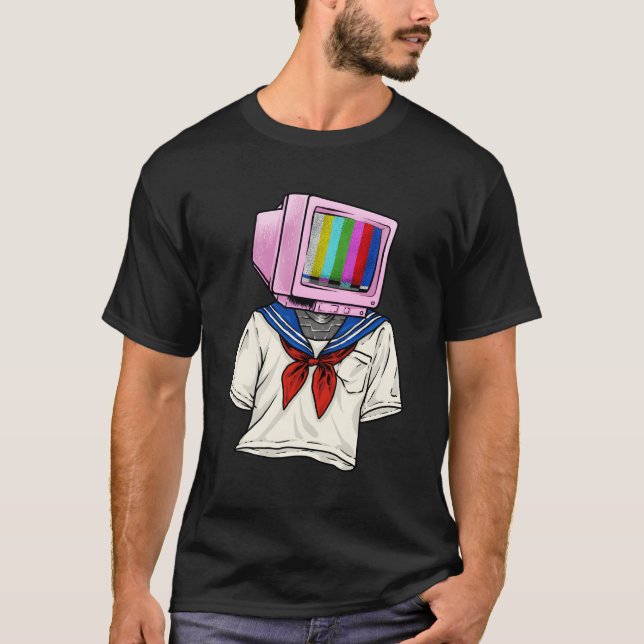 Camiseta Animação Sonora de Tv Cabeça de Objeto Estético We (Frente)