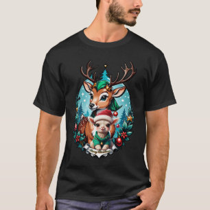 Camiseta Animada e convidativa ilustração de Natal