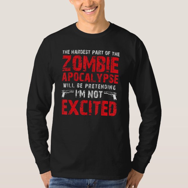 Camiseta Animado Com O Apocalipse Zumbi (Frente)