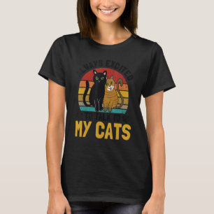 Camiseta Animado Para Falar Com Os Meus Gatos Proprietários