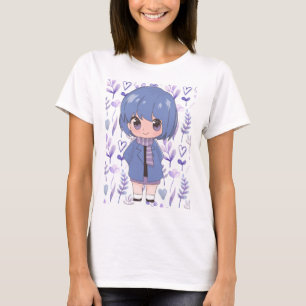 Camiseta animadora com flores