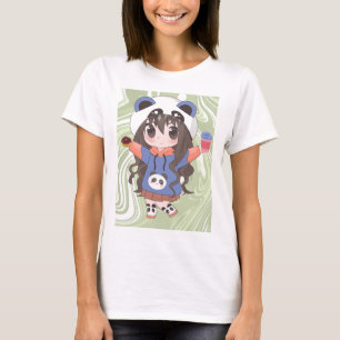 Camiseta animadora com flores