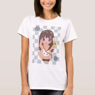Camiseta animadora com flores
