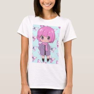 Camiseta animadora com flores