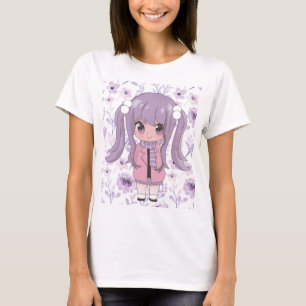 Camiseta animadora com flores