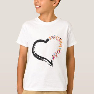 Camiseta Animadora Coração de Liderança de Torcida