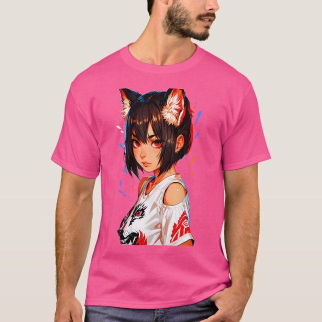 Camiseta Animadora Fierce Com Raposa Orelha E Lobos (Frente)
