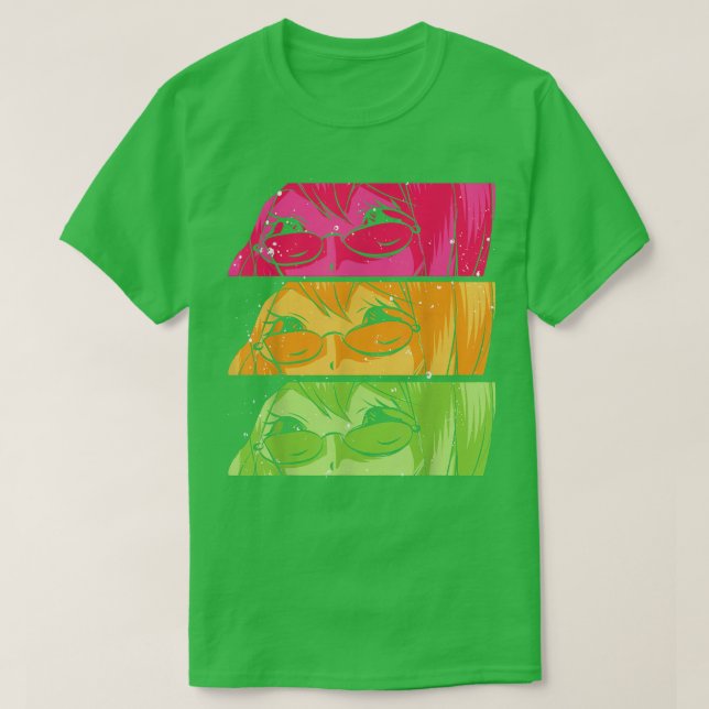 Camiseta Animadora japonesa Manga Otaku Kawaii (Frente do Design)