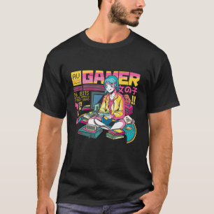 Camiseta Animadora Japonesa Vapo de Jogadora de Animação