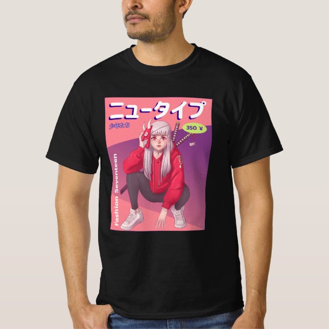 Camiseta Animadora japonesa Waifu Otaku (Frente)
