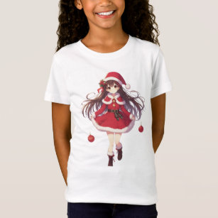 Camiseta animadora menina de Natal