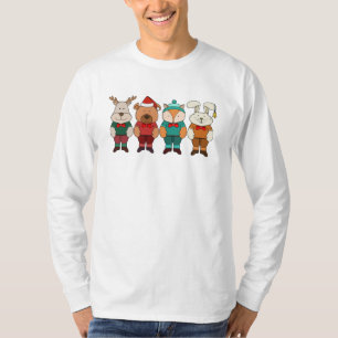Camiseta Animais adoráveis prontos para o inverno