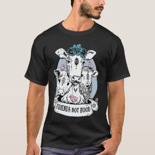 Camiseta Animais Amigos Não Comida Dia Vegano Coma Saudável