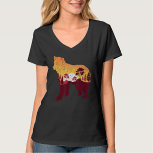 Camiseta Animais ao Ar Livre Floresta Árvores Urso Pardo  P