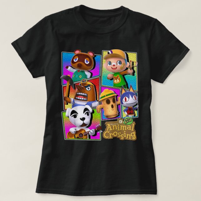 Camiseta Animais Atravessando Painéis Coloridos Aldeias Grá (Frente do Design)