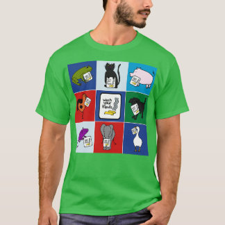 Camiseta Animais bonitos dizem Lave suas mãos