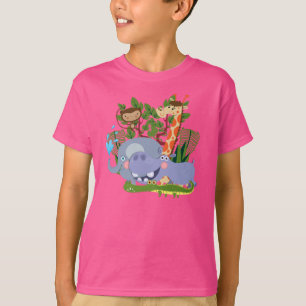 Camiseta Animais bonitos do safari