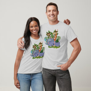 Camiseta Animais bonitos do safari