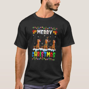 Camiseta Animais Camaleão do Papai Noel Feliz Natal Pijama