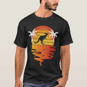 Camiseta Animais canguru pôr do sol retrô anos 70 vintage C