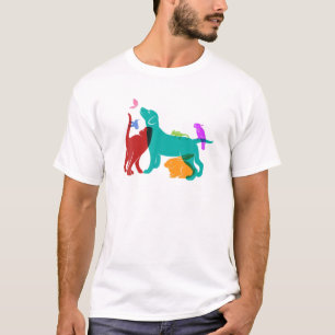 Camiseta Animais Coloridos