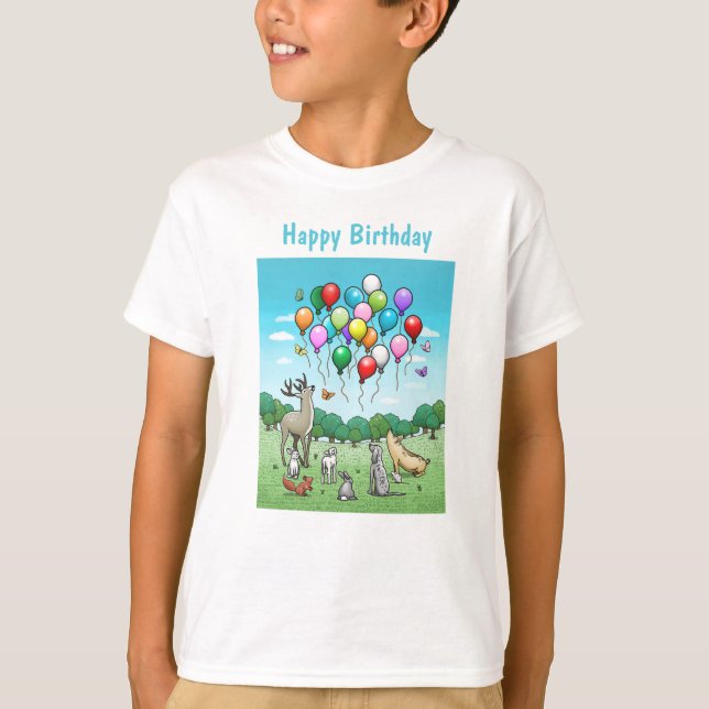 Camiseta Animais com Balões (Frente)