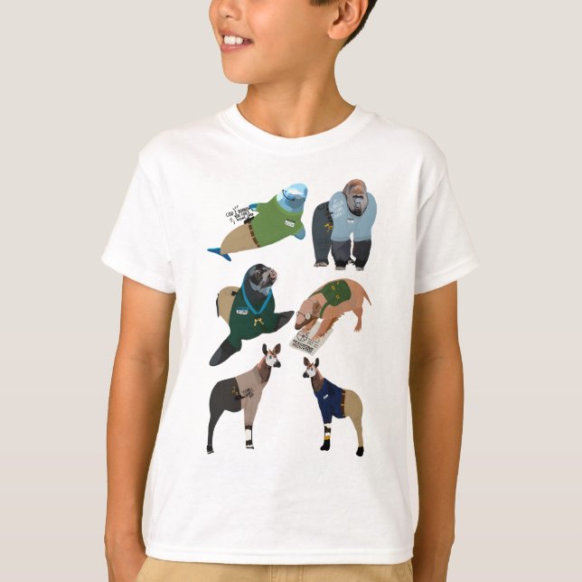 Camiseta Animais como Zookepers (Frente)